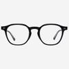 NN044 Acetate Full Frame Horn-Rimmed Glasses C1 Black