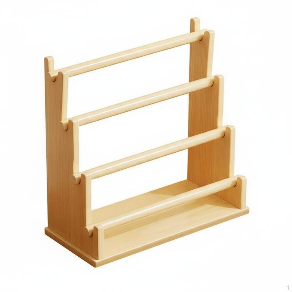 Tiered Bracelet Display Rack Solid Wood Wooden Jewelry Stand 2 Tier Desk Organizer for
