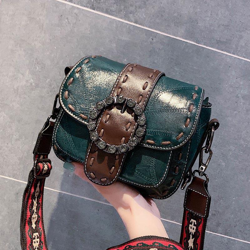 Geantă pătrată mică sălbatică, geantă Messenger cu lanț, geantă mini cu clapetă de umăr 