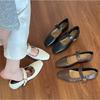 Fashion 2025 New  Jane Shoes for Women Retro Style Square Toe Low Heel Single Shoes Soft and Comfortable Ballet Shoes Zapatos Mujer