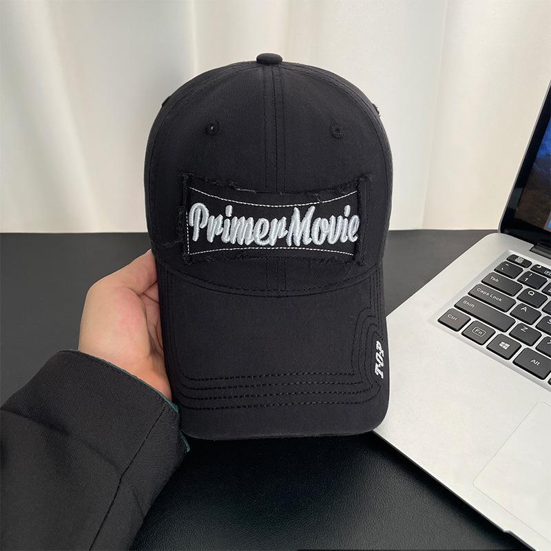 Embroidered Letter Baseball Cap Men's Four Seasons Deep Top Wide Brim Sunshade Cap Women's Face Small Casual Versatile Sun Hat