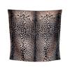 NINA SOLOR Fashion Leopard Print Silk Wool Blend Square Scarf