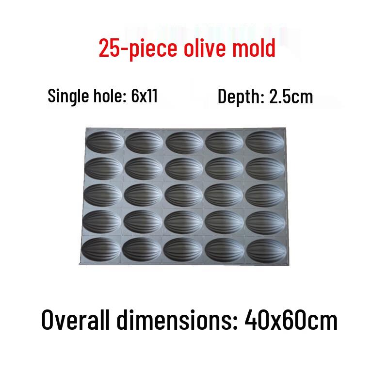 Commercial Glass 25-Cavity Olive Baking Mold