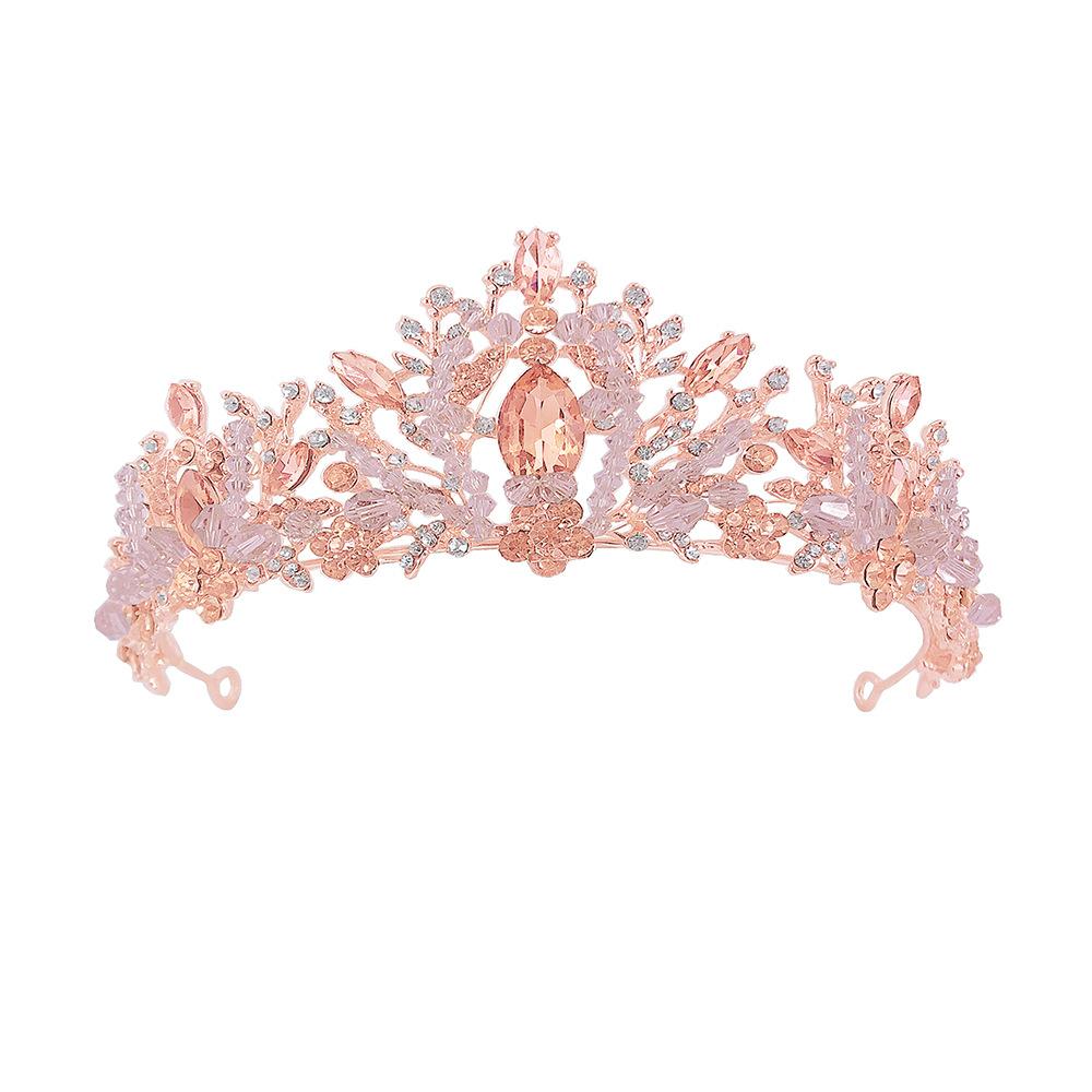 

New Bridal Headwear Golden Crystal Handmade Adult Crown Headband Wedding Accessories Wedding Hair Accessories for Women