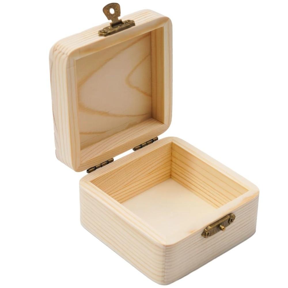 Plain Wooden Packing Box Small Size Gift Box Jewelry Storage Box  Jewelry and Small Item Storage