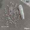 50Pcs Super Sparkle Mini Rhombus Zircon Ice Translucent Colorful Diamond Nail Art  Decorations Manicure Charms