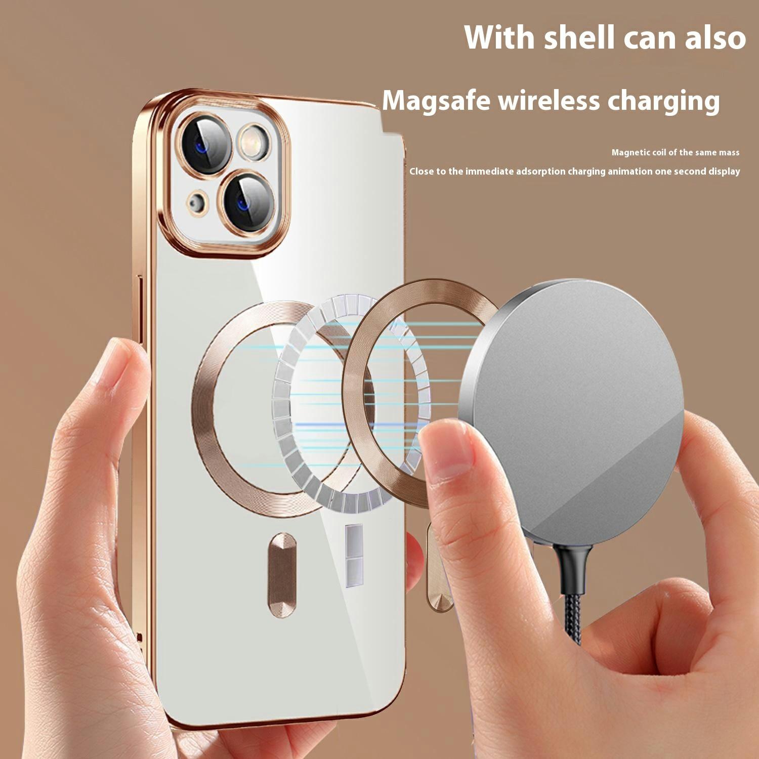

For iPhone 15 Plus Case Compatible with MagSafe TPU+PC Clear Back Cover Blue