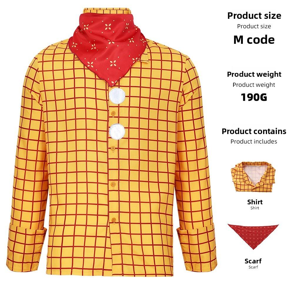 Kostým Woody z Toy Story z polyesterové látky pro Halloween a hraní rolí