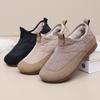 Old Beijing Winter Cloth Shoes Women's Velvet Soft-soled One-pedal Cotton Shoes Casual Fashion Versatile Warm Flat-soled Doudou Shoes