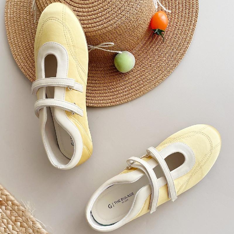 Fashion Satin Narrow Band Flat Sandal Women Round Toe Buckle Non Slip Ballet Flats Women Summer Fashion Simple Comfortable Designer Shoe