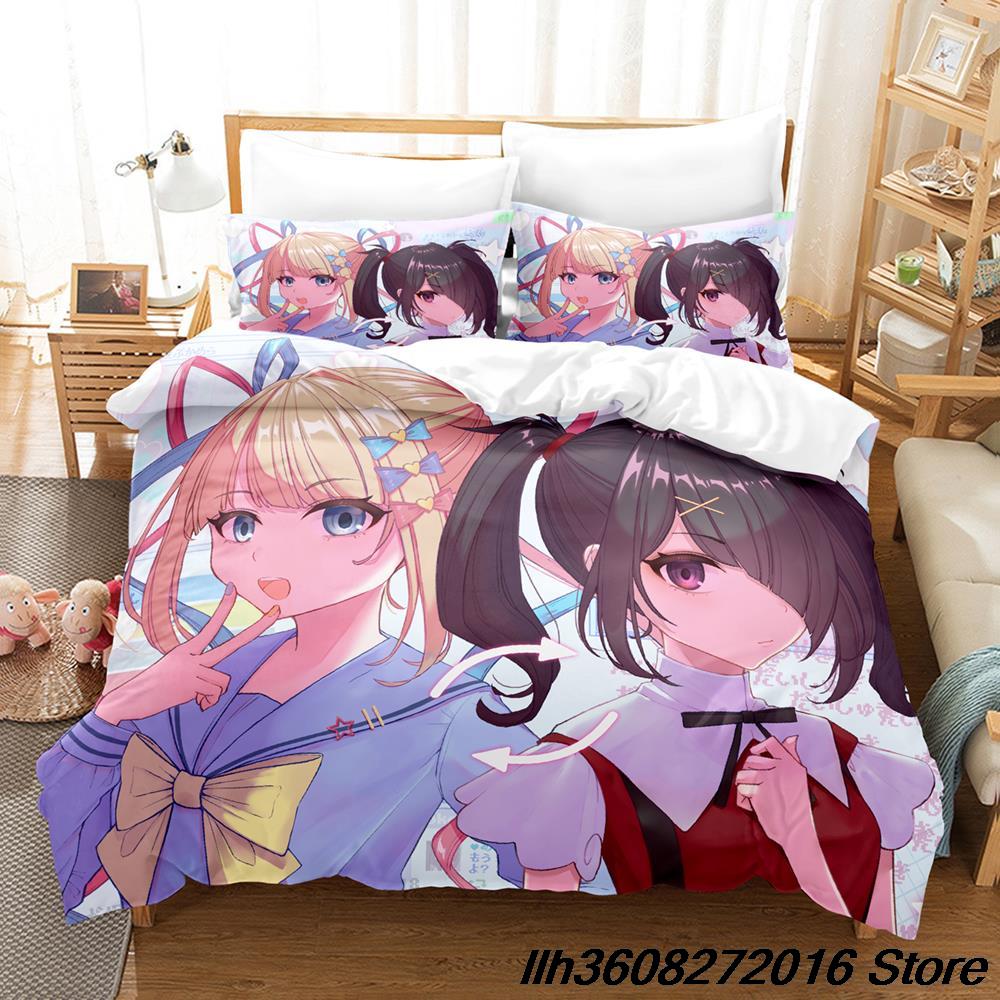 Comforter Needy Girl Overdose Bedding Set Cartoon Anime Three-Piece Set Adult Kid Bedroom Three-Piece Suits 3D Kawaii Colcha De Veran