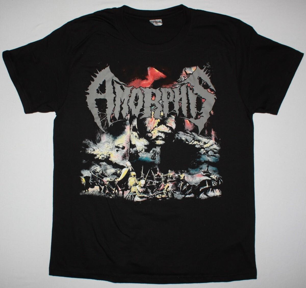 Vtg AMORPHIS Band THE KARELIAN ISTHMUS Cotton Black Full Size T Shirt JU378 XXL