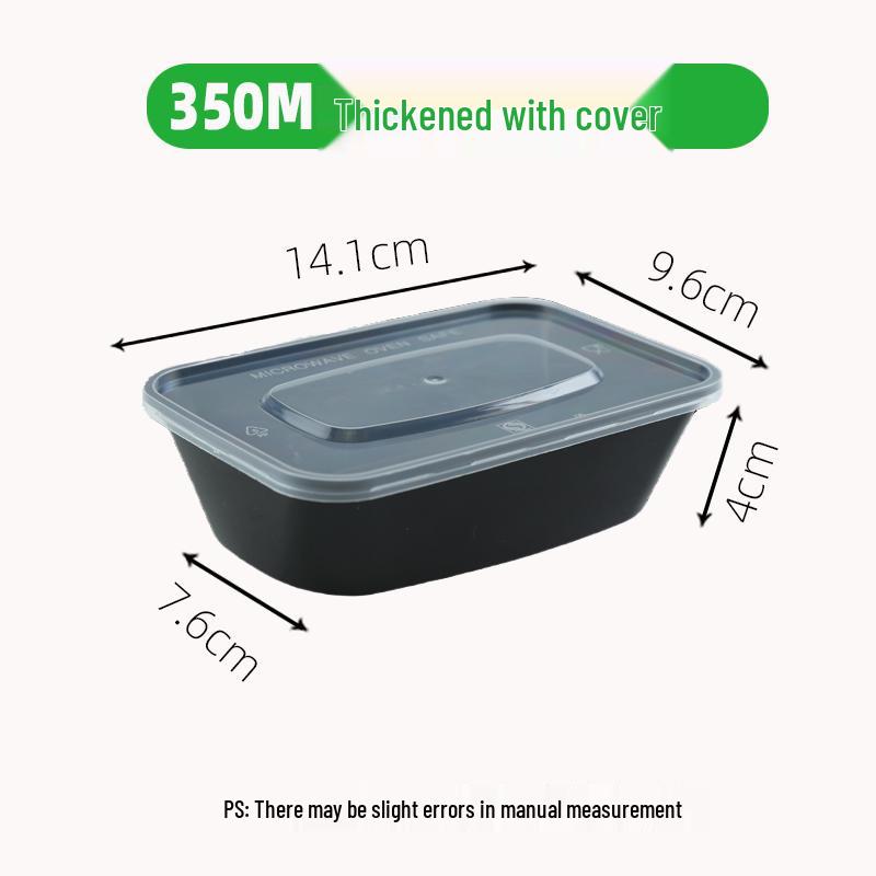 Shixun Square Black Plastic Meal Prep Containers with Lids