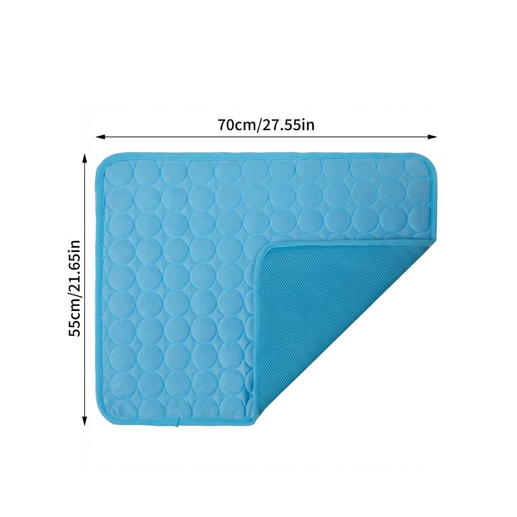 Pet Cooling Mat Ice Silk Summer Pad for Dogs Cats Quick Cooling Comfortable Breathable Non-Slip Bottom for Couch Car Bed