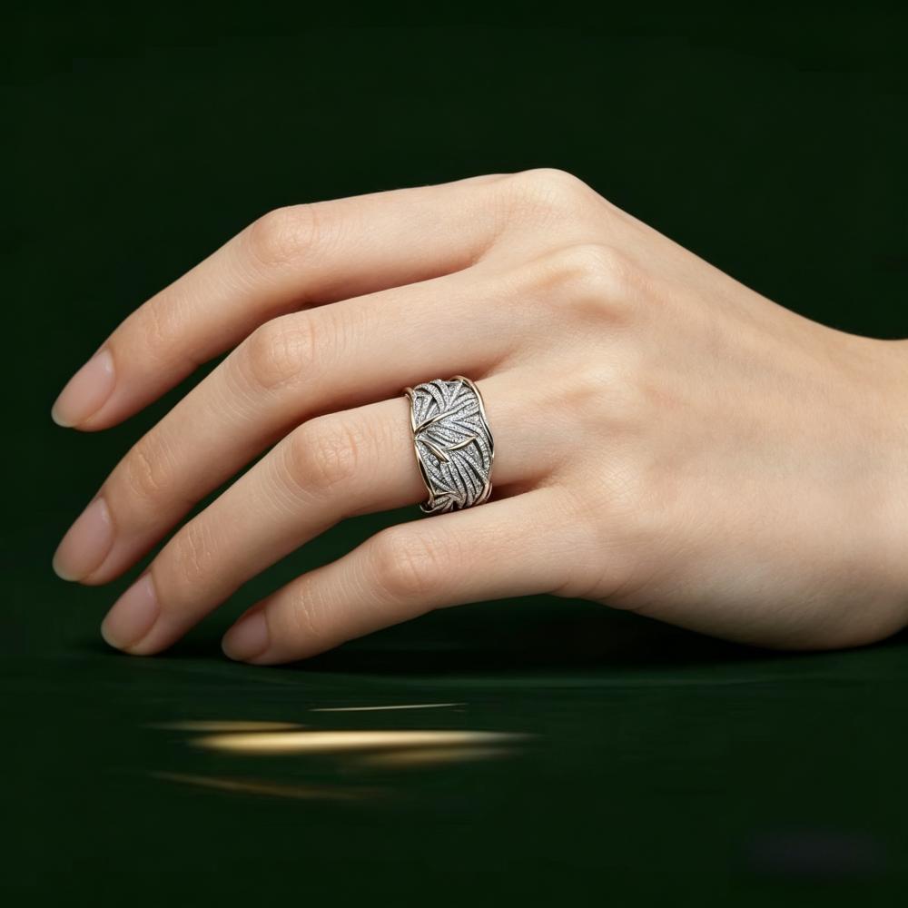 Fashion Jewelry 925 Sterling Silver Ring Inlaid Crystal Zircon Ring for Woman Charm Jewelry Gift
