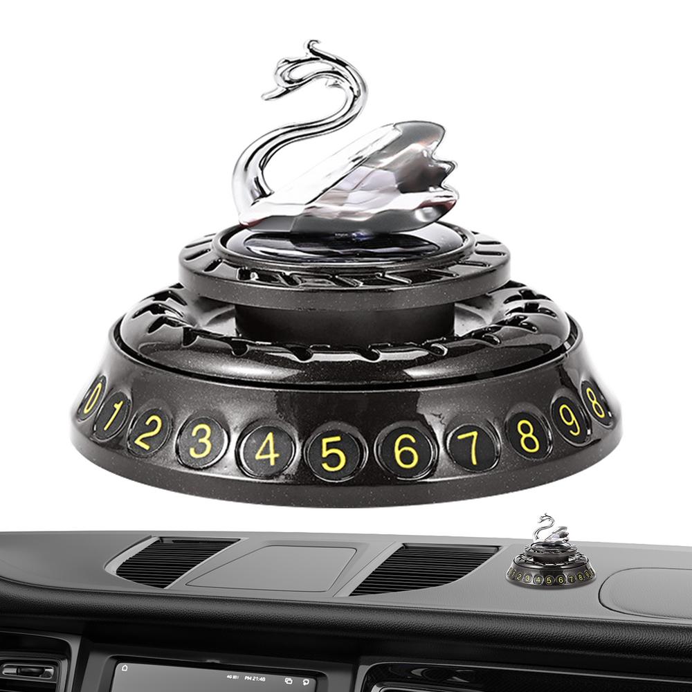 

Освежитель воздуха для автомобиля Solar Energy Swan Временная карта парковки Ароматизатор Духи Солнечный ароматерапевтический диффузор Парковка Телефон чёрный