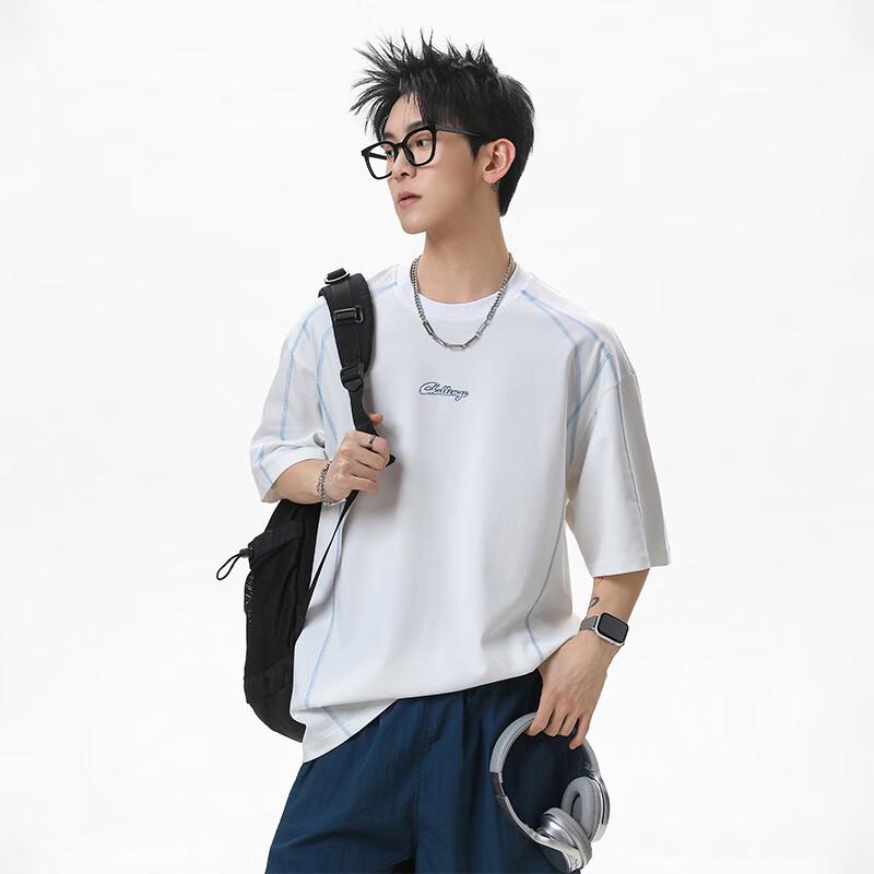 MEDE Men's Contrast Stitching Round Neck T-Shirt
