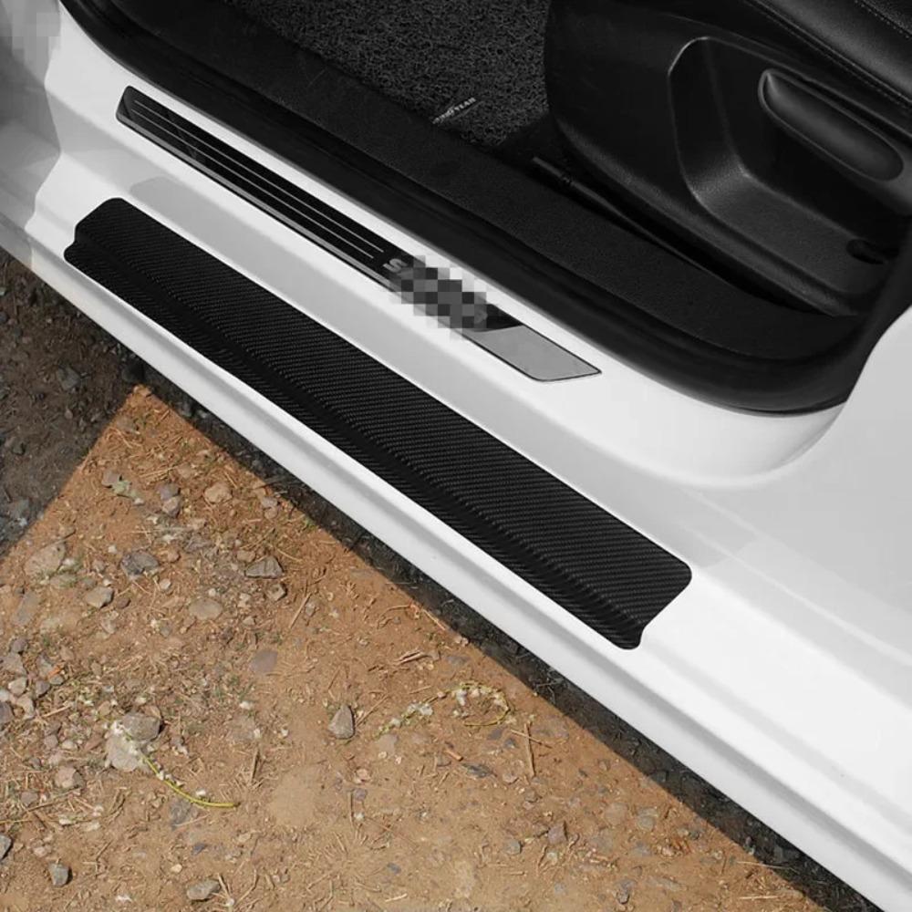 Carbon Fiber Anti-scratch Tape, Car Sticker Protection Strip for Door Sill, Side Mirror, Home & Auto Adhesive, Waterproof