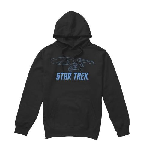 Star Trek Mens Enterprise Outline Hoodie