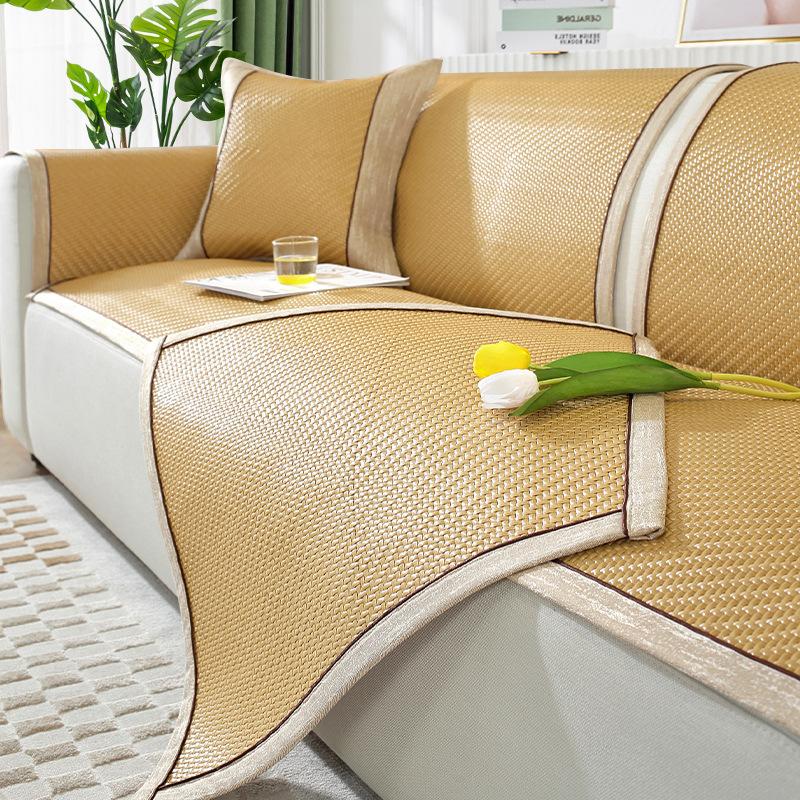 New Rattan Mat Sofa Mat Cushion Summer Summer Seat Cushion Non-Slip Sofa Seat Cushion Light Luxury High Sense