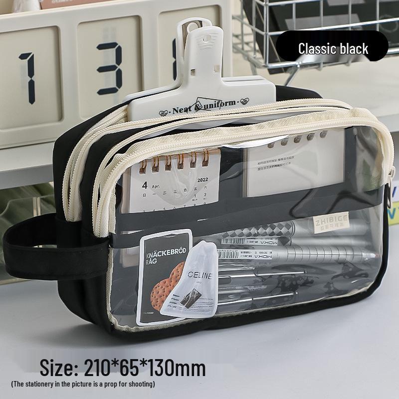 Cute Cheese Pencil Case: High Capacity, Multi-layer Stationery Bag for Students