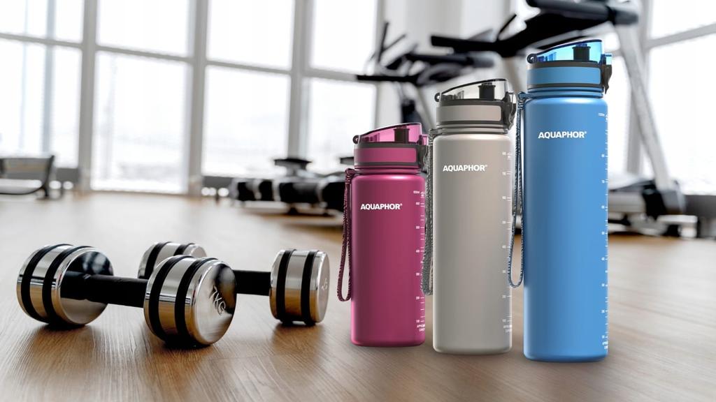 AQUAPHOR 1 filter bottle, water filter cartridge, 08 L, blue