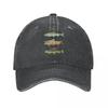 Braune Bachforelle Triade Baseballkappe Unisex Used Gewaschen Snapback Kappe Angeln Fliegenfischen Outdoor Laufen Golfkappen Hut