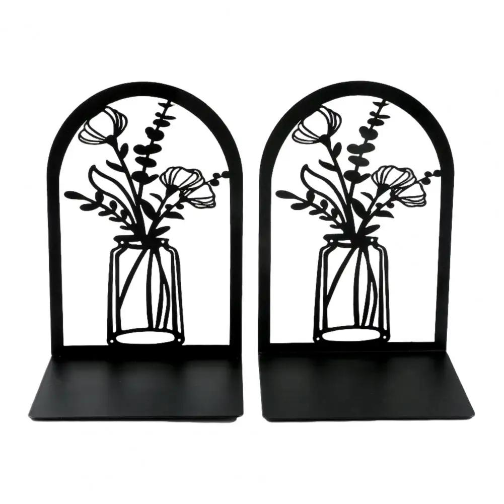 2 Rose Black Bookcase Tree of Knowledge Heavy Duty Bookcase Hollow Iron Bookcase Office Stand Shelf Shelf Home Desk Writing Desk
