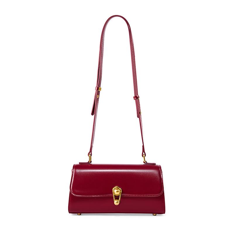 2025 Women's French Baguette Bag: Genuine Leather Crossbody Underarm Bag for Spring/Summer