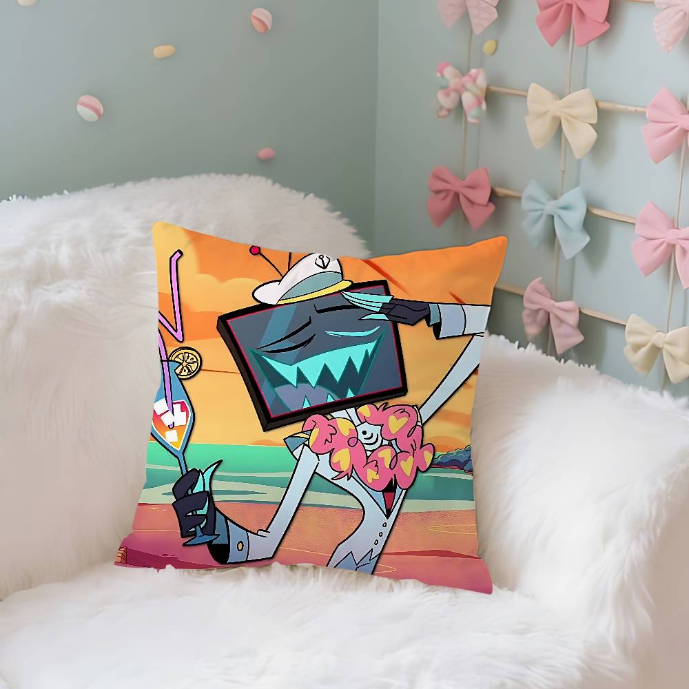 

Hazbin Vox HHotelS Trust Us Case Plush Fabric Soft Pillowcase Double Sided Print Cushion Cover Household Gifts 40x40 cm