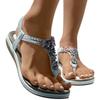 Sandals For Women Wedge Heel Beach Sandals Rhinestone Casual Mid Heel Women Shoes Zapatos Mujer