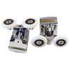 Pack Of 2Pcs 23mm Shower Door Rollers / Wheels Twin Tops For Sliding Doors