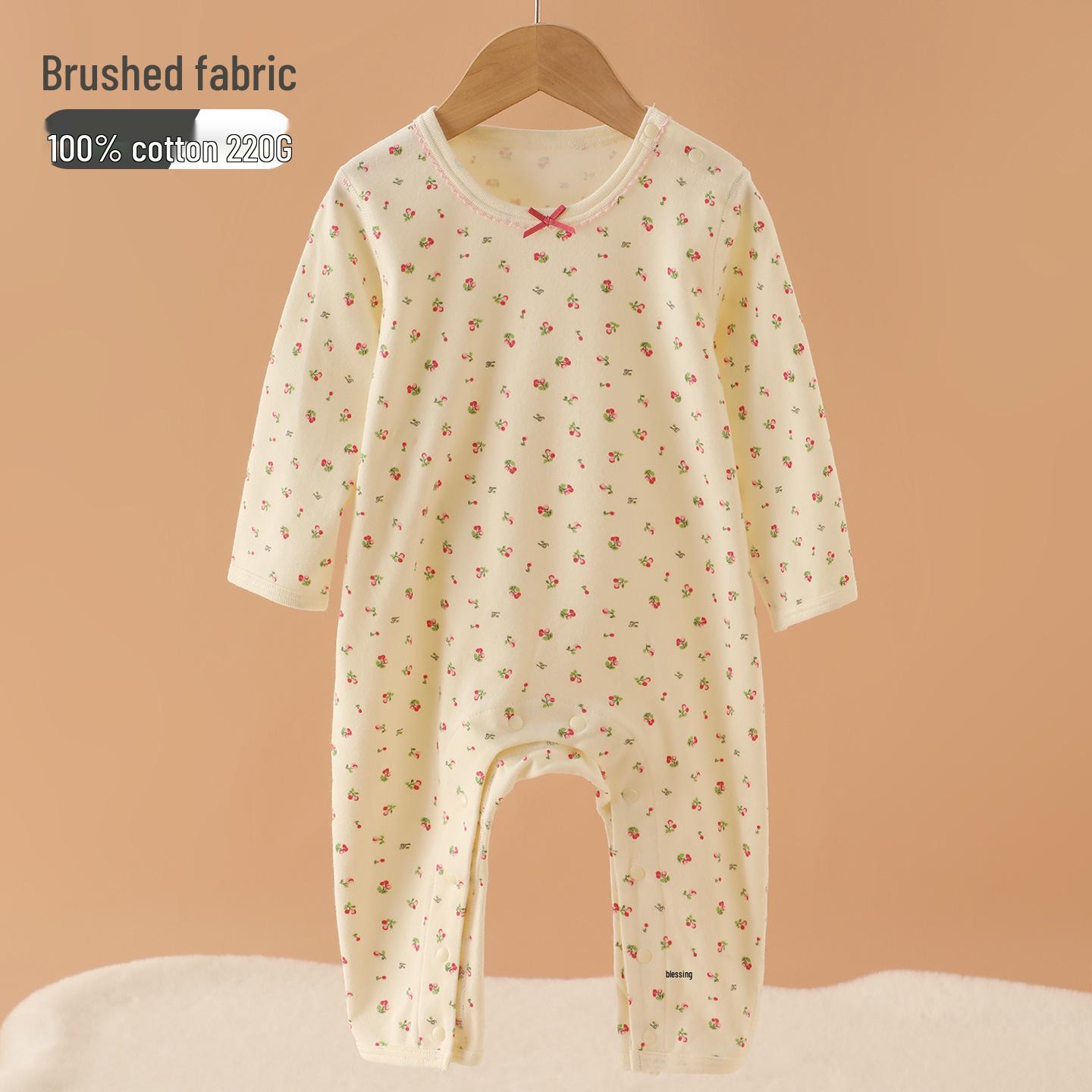 

Autumn/Winter Pure Cotton Newborn Cartoon Baby Onesies – Girls Triangle Pajamas Romper Climbing Suit. Size 90 (Recommended 80-90cm)