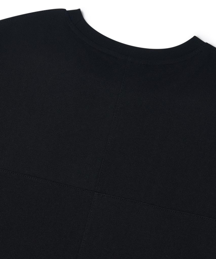 GAINSBORO Serif Baseball Logo Cutout Long Sleeve_Black