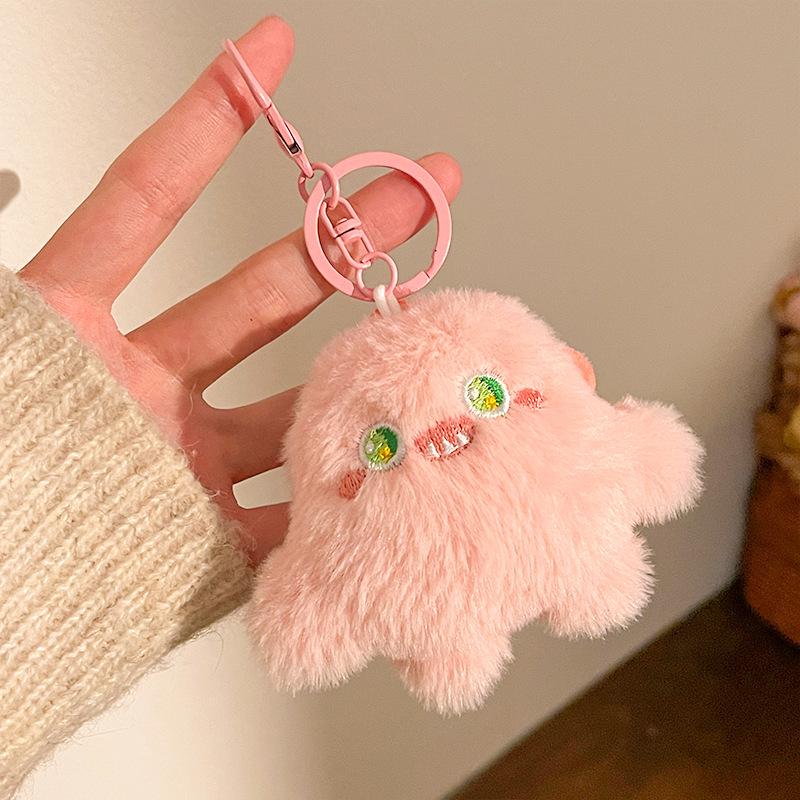 Cartoon Plush Monster Doll Keychain - Cute Prank Accessory & Small Gift