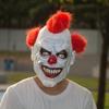 Halloween Horror Clown Mask Party Red Curly Hair Clown Latex Headgear Dark Knight Costume Props