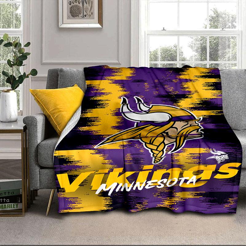 Vikings Team Spirit Portable Blanket/Soft Blanket Bedding Blanket Suitable for Travel Camping Living Rooms Offices Sofas Fan Gifts