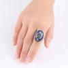 Vintage Lapis Lazuli Punk Ring Inspiriert von Klassischen Serien