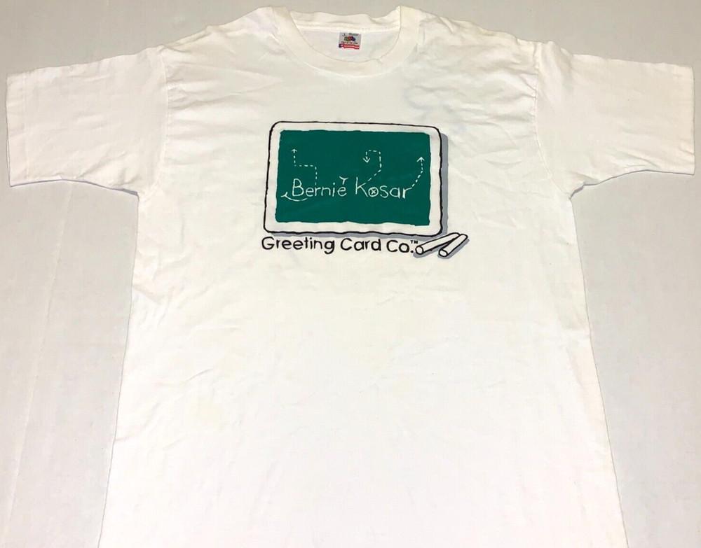 Rare! Vintage 1990s Bernie Kosar QB #19 Greeting Card Company T-Shirt New! LARGE Unisex T-Shirt S