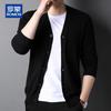 ROMON Men's 100% Cashmere V-Neck Cardigan Sweater