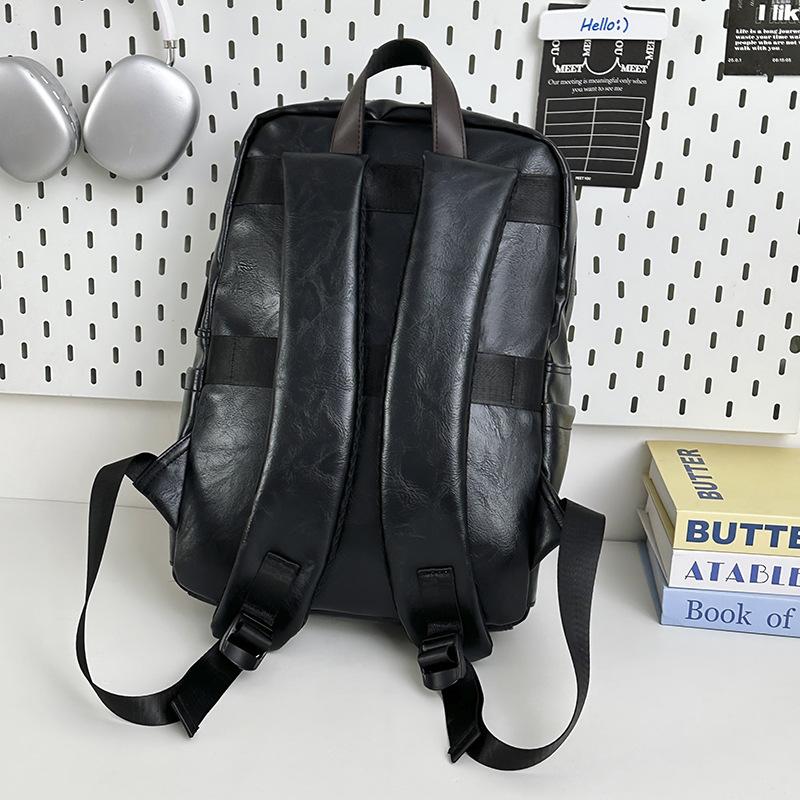 Schoolbag Vintage British College Style Backpack Girls Vintage Travel Backpack Men Large Capacity Simple Leather Student School Bag