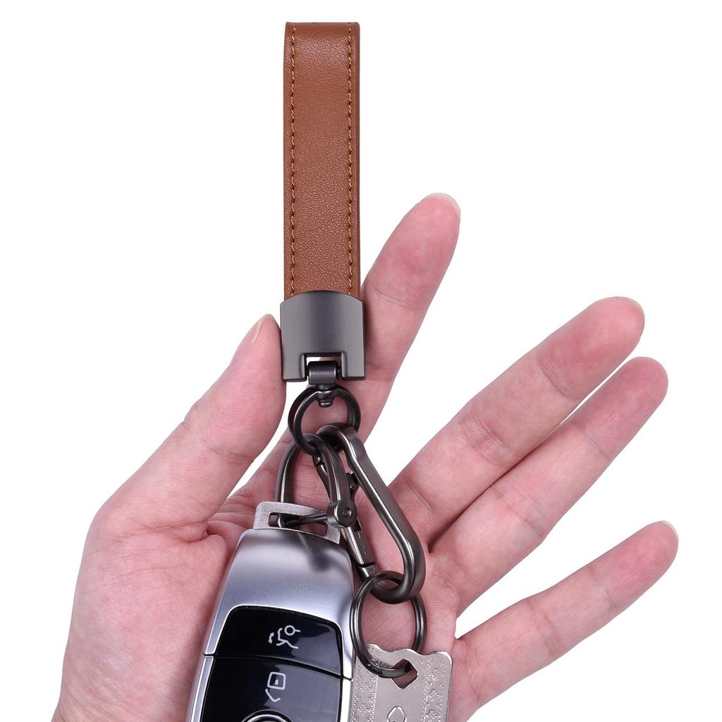 [Wisdompro] Car Key Chain, Genuine Leather, Car Key Chain, Lost