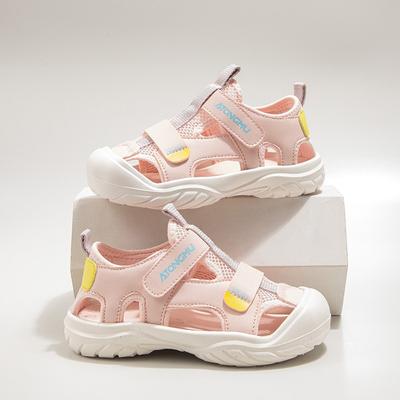 Jungen Tasche Kopf Sandalen Sommer neu Kinder Strandschuhe weiche Sohle atmungsaktiv Mädchen Sportsandalen Netz
