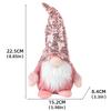 Pink Sequin Rudolph Doll High Hat Xmas Gifts Swedish Cute Gnomes Desk Ornaments Knitted Button Doll Home Decor