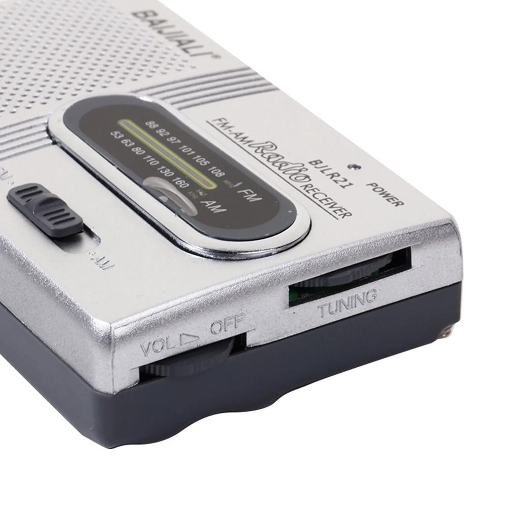 Retro Mini Weather Radio Full Band Plastic Handheld Weather Radio SW AM FM Handheld Mini Radio Battery Powered Built-in Speaker
