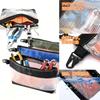 SensaBliss Small Tool and Transparent Large Tool Storage Gadget Pouch with Metal Multifunctional for and Car Stationery and Cable Storage Bag,