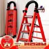 German Red Telescopic A-Frame Folding Ladder for Household Use