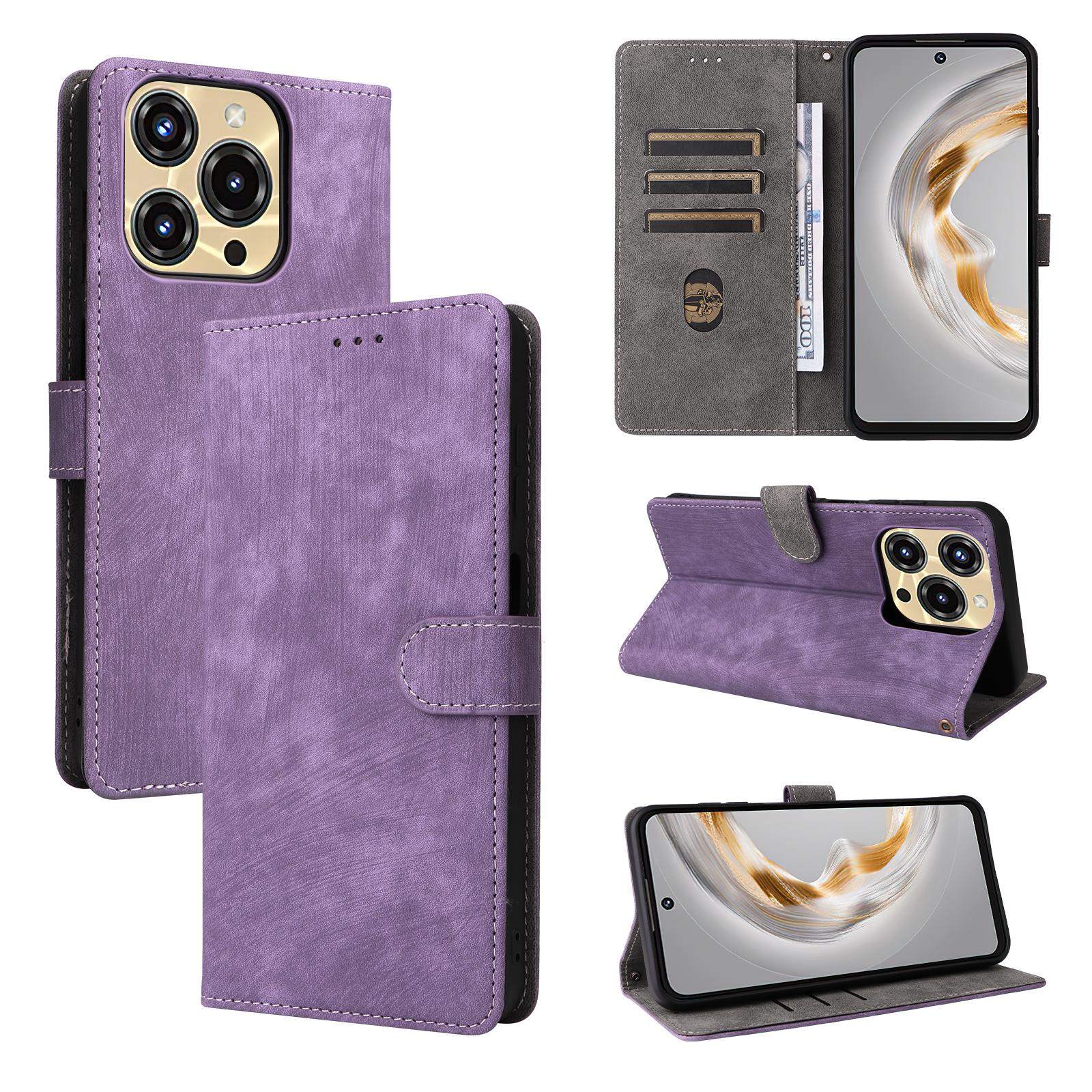 

Флип-чехол для Oukitel C69 Кожаный чехол для телефона из полиуретана Защита всего корпуса [Блокировка RFID] Защитные чехлы for Oukitel C69 фиолетовый