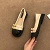 Fashion Vintage Double Buckle Low Heel Loafers for Women 2025 Spring Patchwork Pu Leather Flats Women