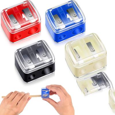 Double Holes Pencil Sharpener Makeup Pencil Multi-purpose Mechanical Precision Sharpener For Cosmetic Office School Supplies
